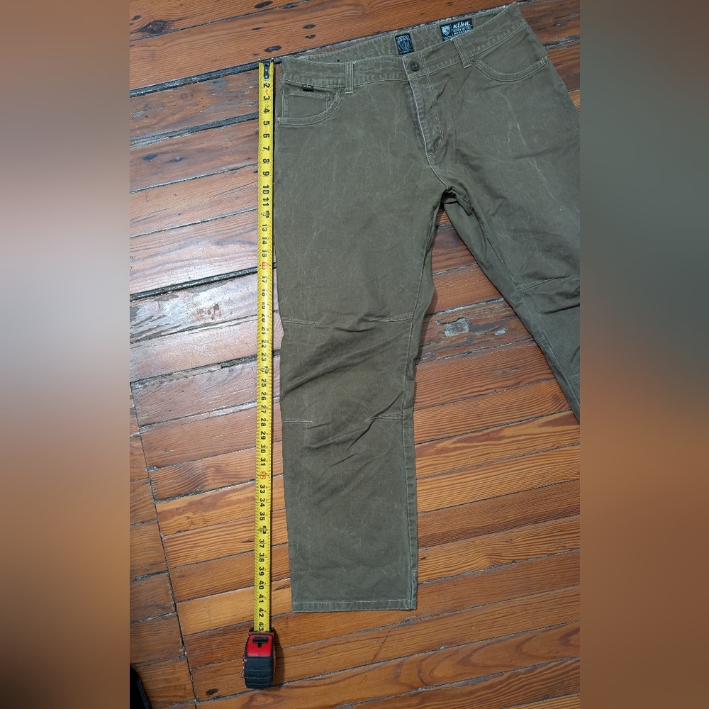 lot 2 pair Kuhl RYDR Vintage Patina Dye HIking Outdoor Pants 38 x 32 brown olive - Picture 12 of 16